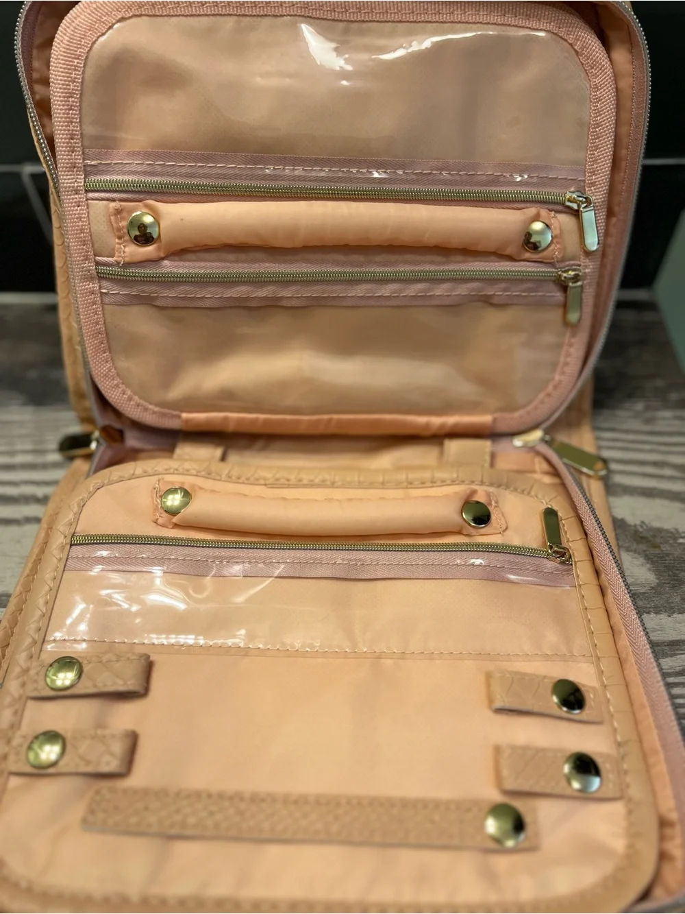 Marcy McKenna Blush Textured Zip Travel Organizer - Unknown Brand